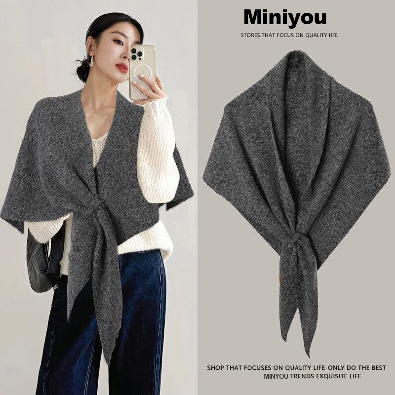 🔥French wool trianglescarf shawl